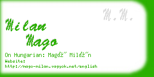 milan mago business card